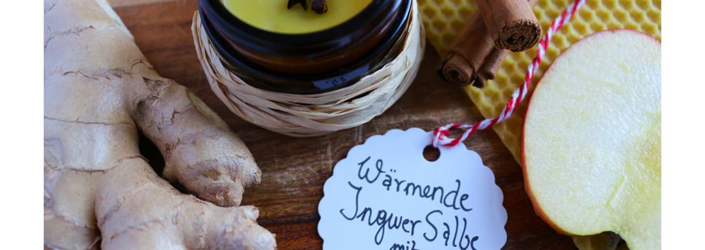 Wärmende Ingwer-Salbe mit Apfel, Chili, Nelke und Zimt