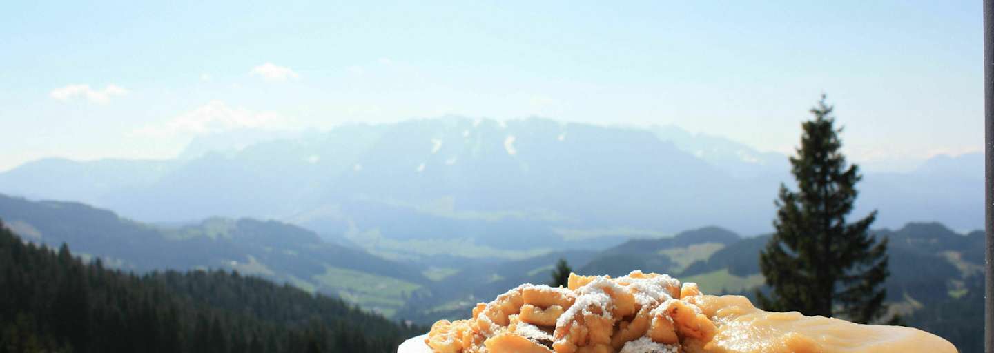 Kaiserschmarrn: Spitzsteinhaus in den Chiemgauer Alpen in Tirol