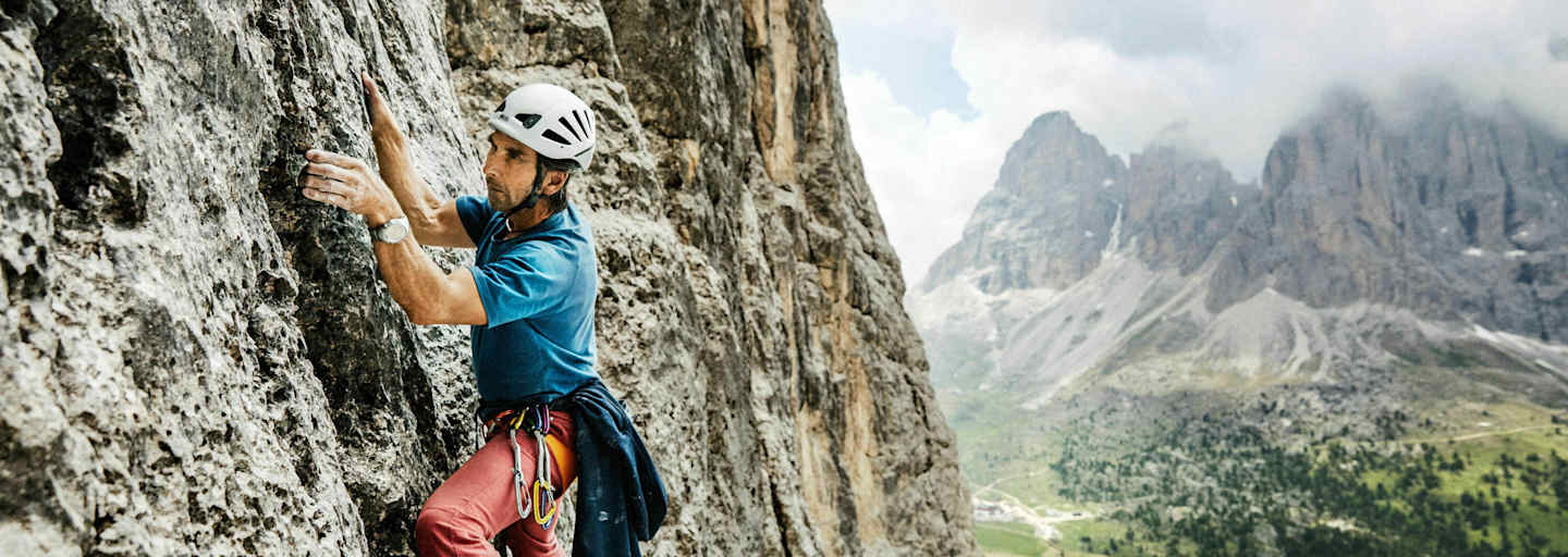 Alpinklettern am Sellajoch, Südtirol
