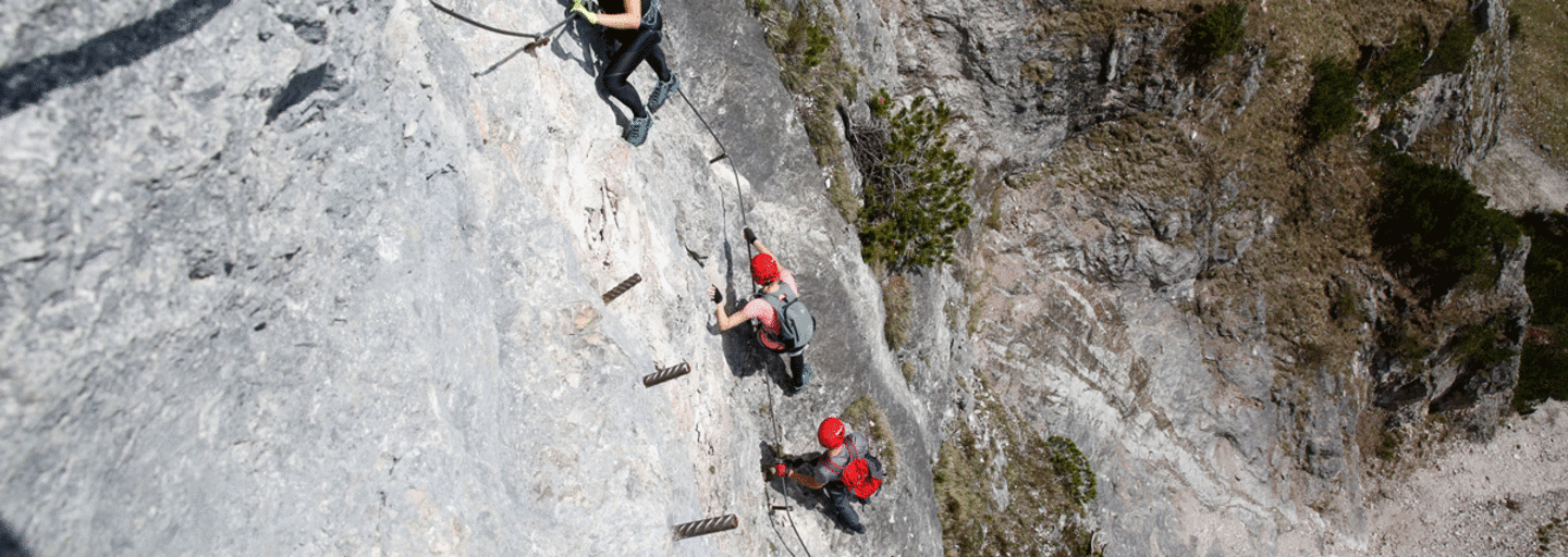 Unterwegs am Siega-Klettersteig in der Silberkarklamm