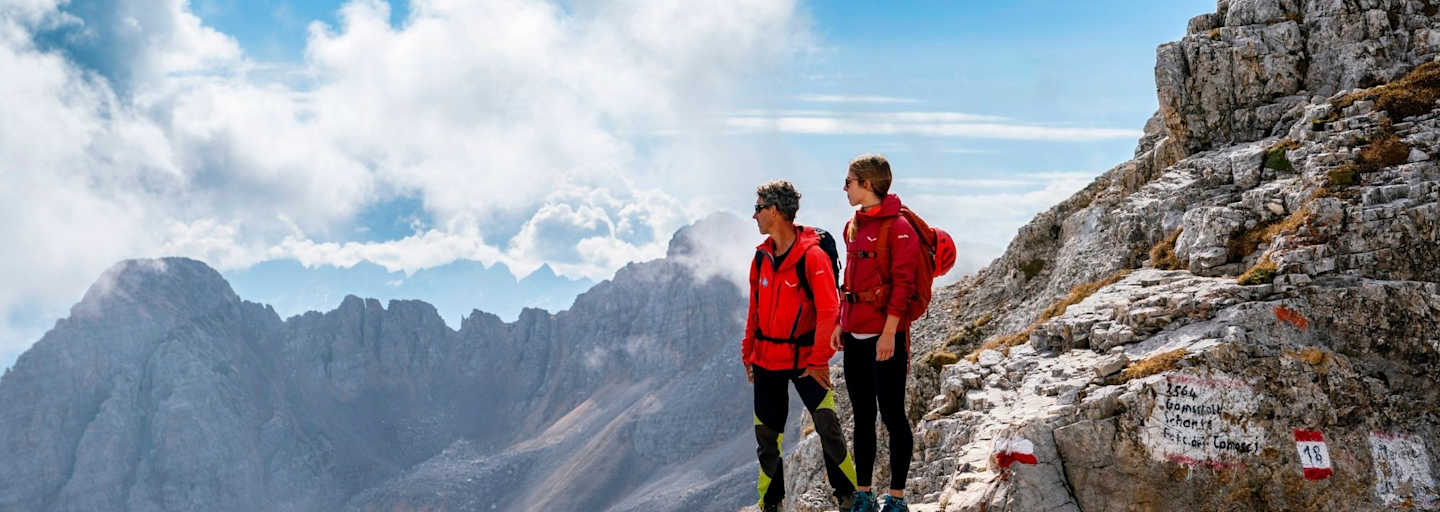 Der Bergführer und sein Gast auf der Gamsstallscharte