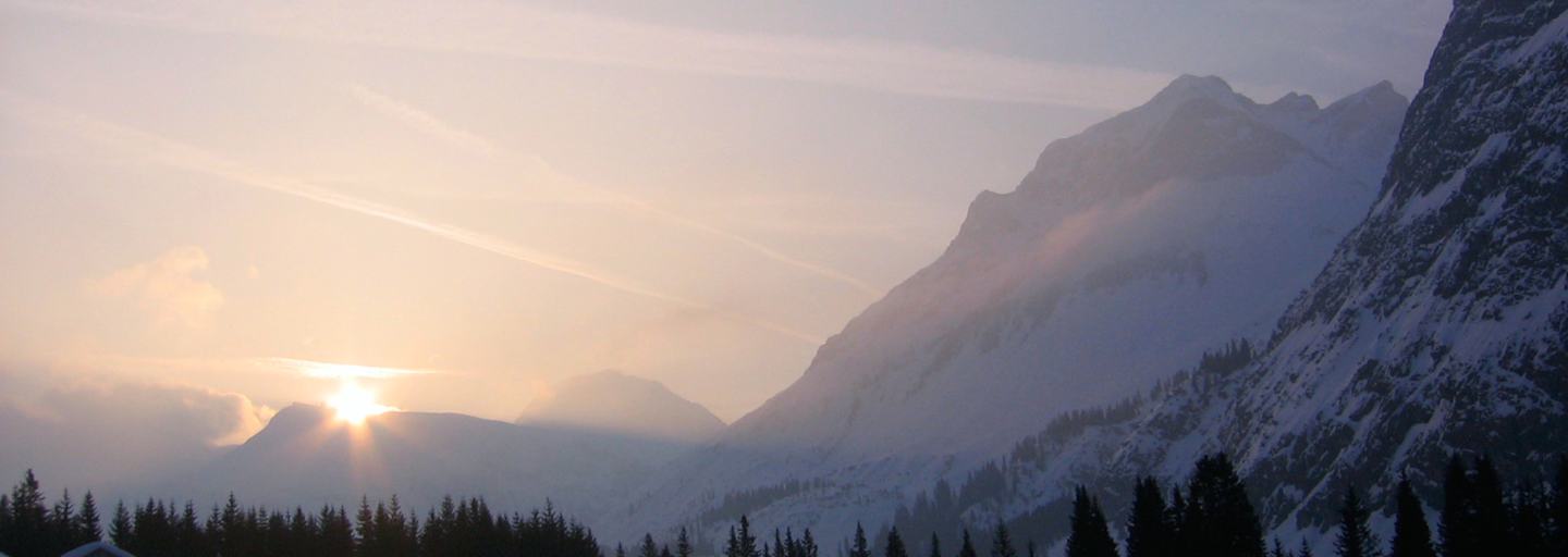 Das Lechquellengebirge im Morgenlicht