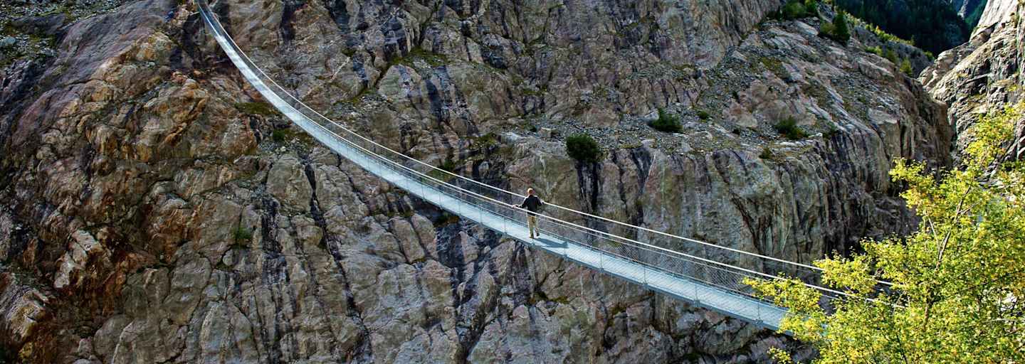 Blick in die Massaschlucht bei Blatten bei Naters im Wallis