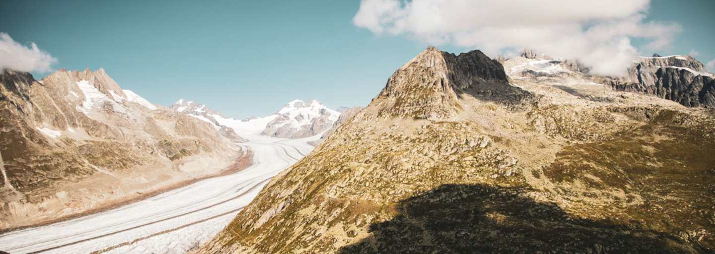 UNESCO - Weltnaturerbe: der Große Aletschgletscher im Wallis