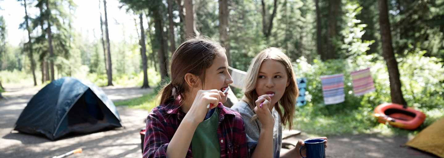 Zähneputzen Camping