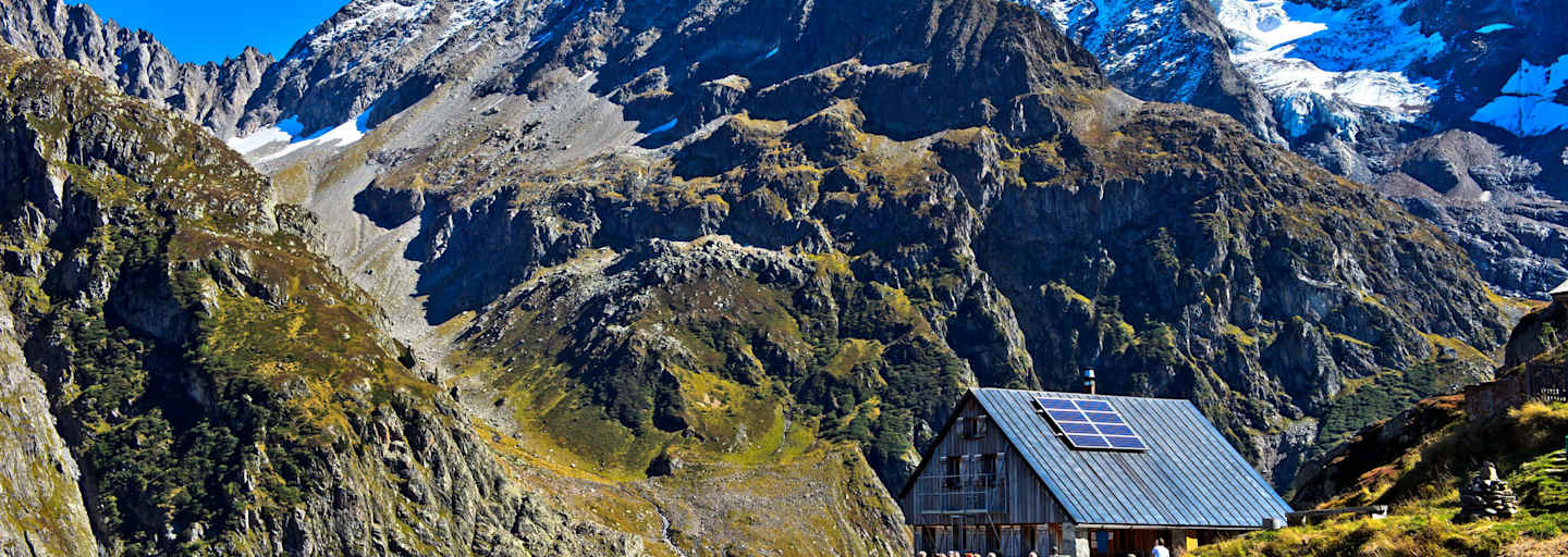 Die Windegghütte (1.880 m) in den Urner Alpen