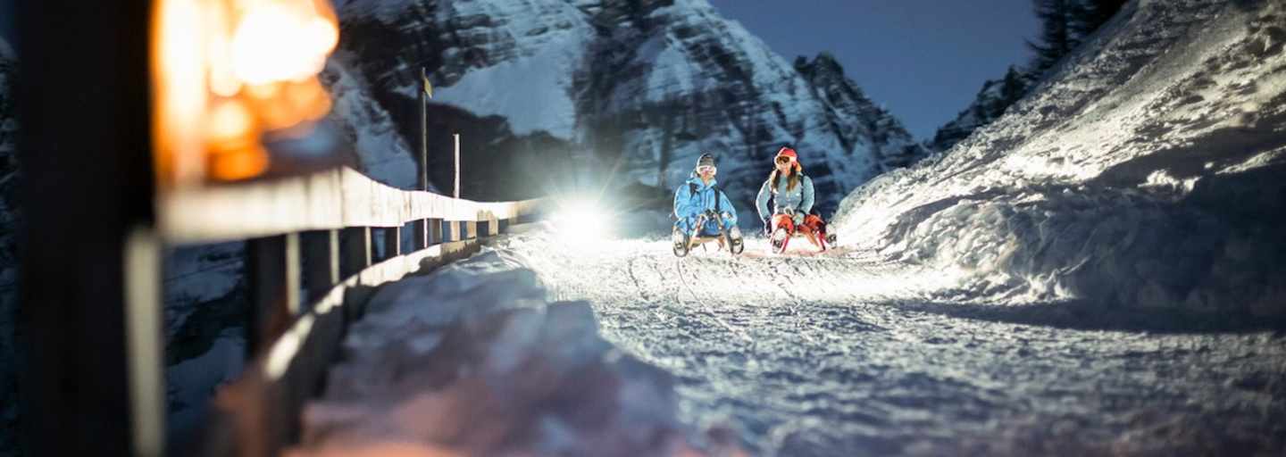 Nachtrodeln vom Feinsten: ElferLift Rodelbahn nach Neustift.