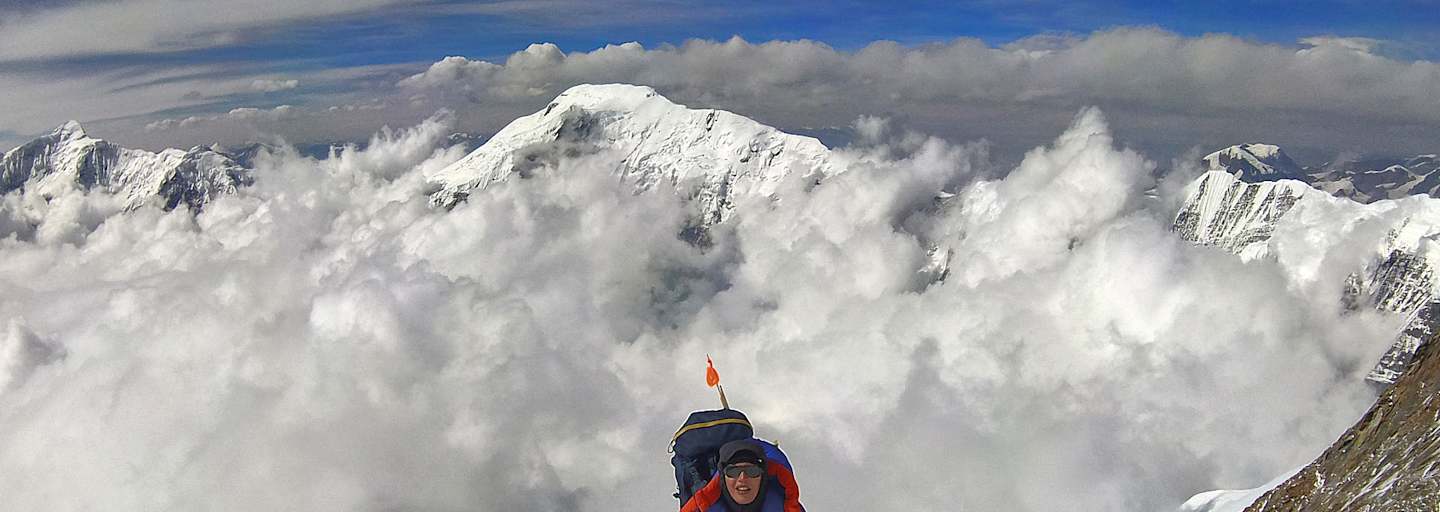Jost am Weg zum Camp 4, Annapurna. 7.400 Meter über dem Meer.