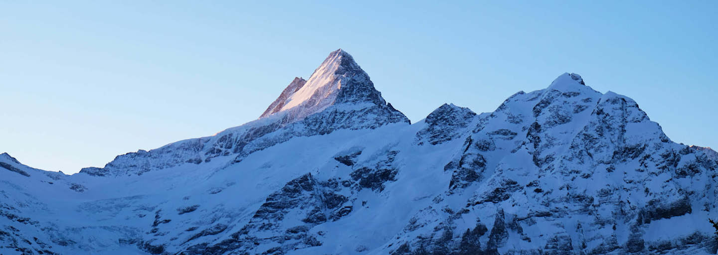 Grindelwald: Blick aufs Schreckhorn in den Berner Alpen