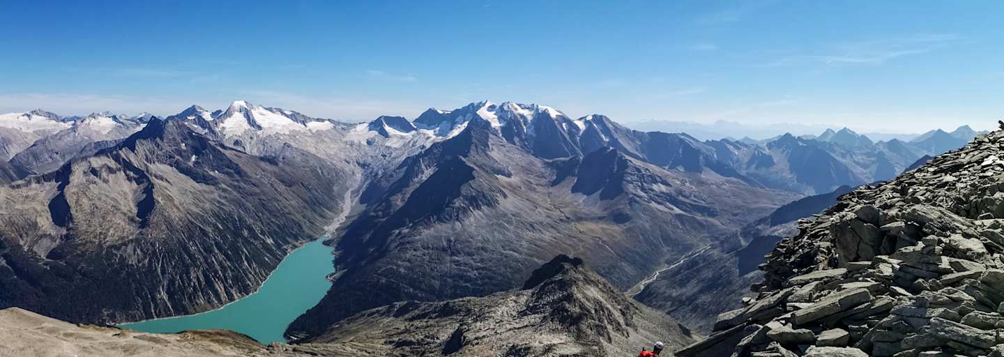 Bergsteiger im freien Gelände