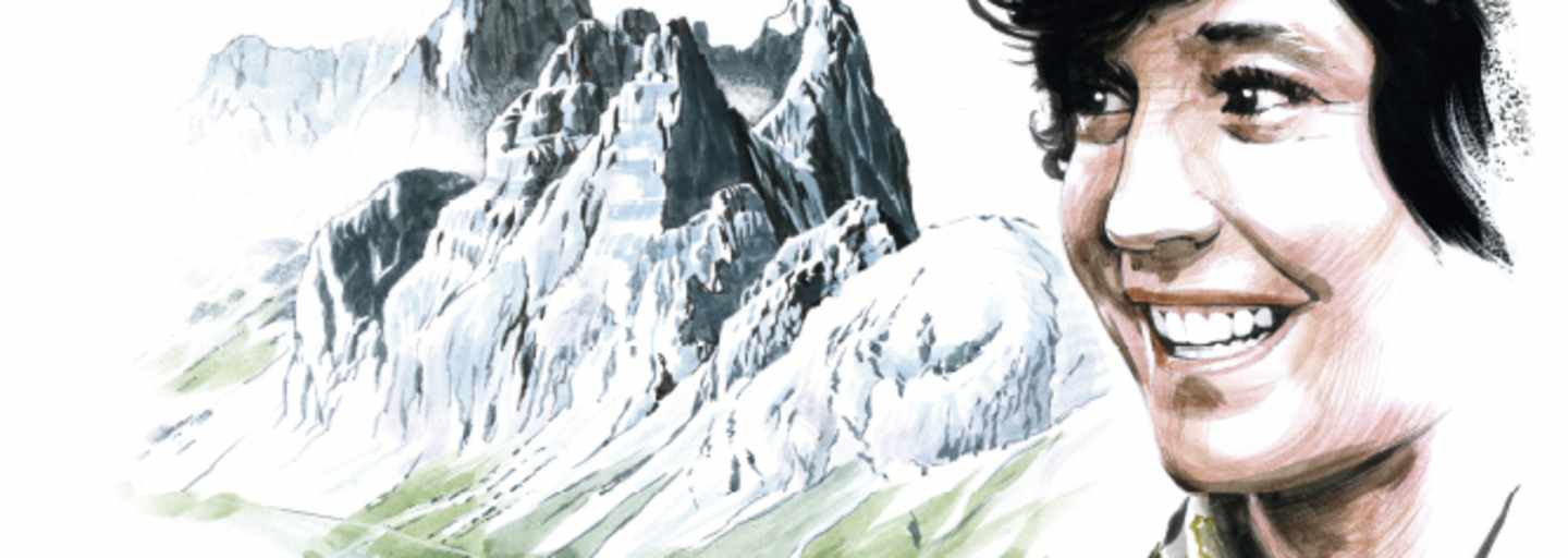 Paula Wiesinger und die große Marmolata-Südwand in Südtirol