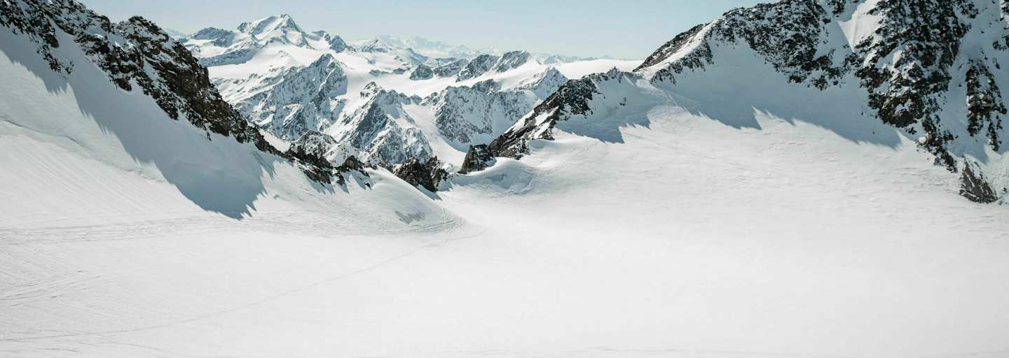 Pitztal in Tirol: Winterlandschaft rund um die Wildpsitze