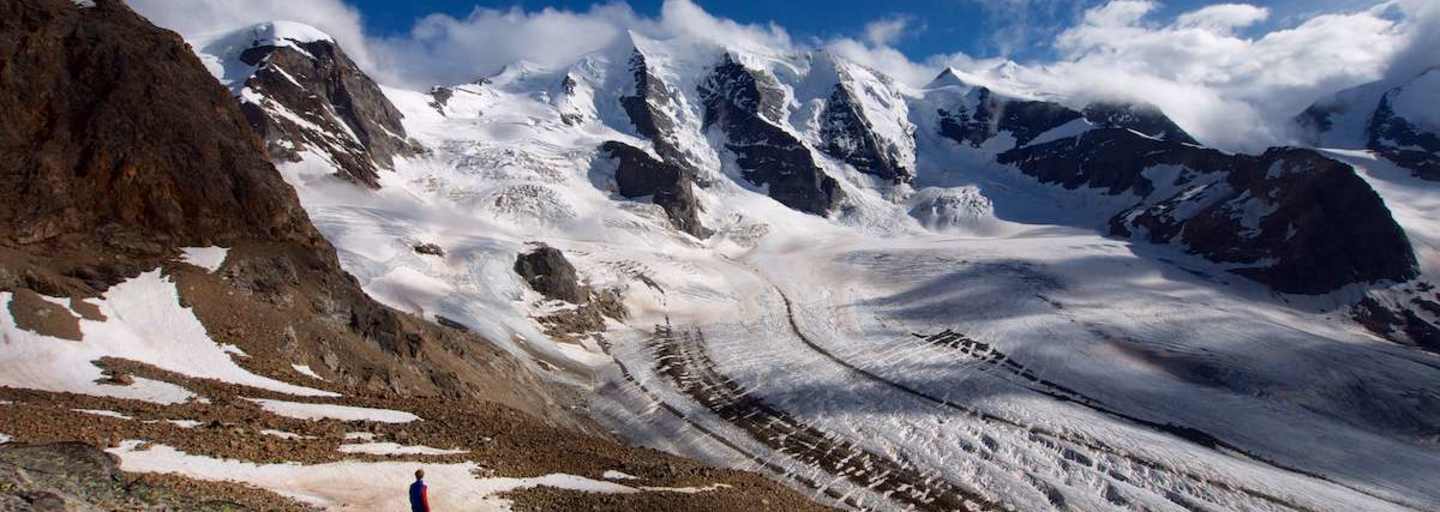 Wohl einer der schönsten Berge der Ostalpen: der 3.900 m hohe Piz Palü
