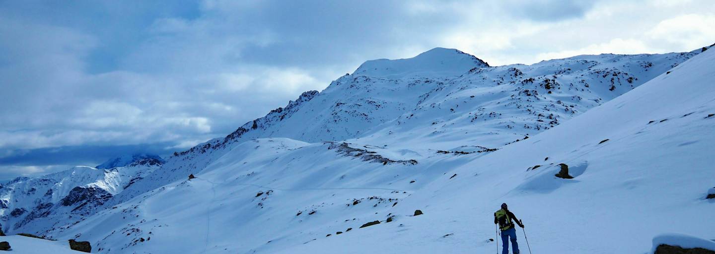 Skitour auf den Piz Turettas im Val Müstair in Graubünden