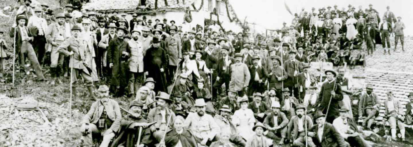 Die Eröffnung der Ravensburger Hütte im Jahr 1894 in Vorarlberg