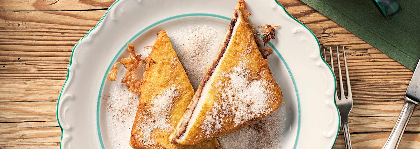 Pofesen, Apfelmus, Zimt, Zucker, Nachspeise, Rezept, Apres Berg