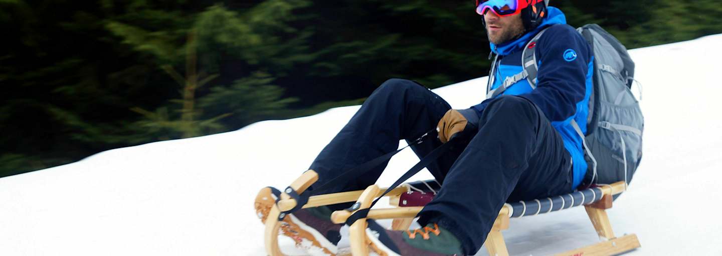 Tirol: Rodeln auf der Bergeralm im Wipptal