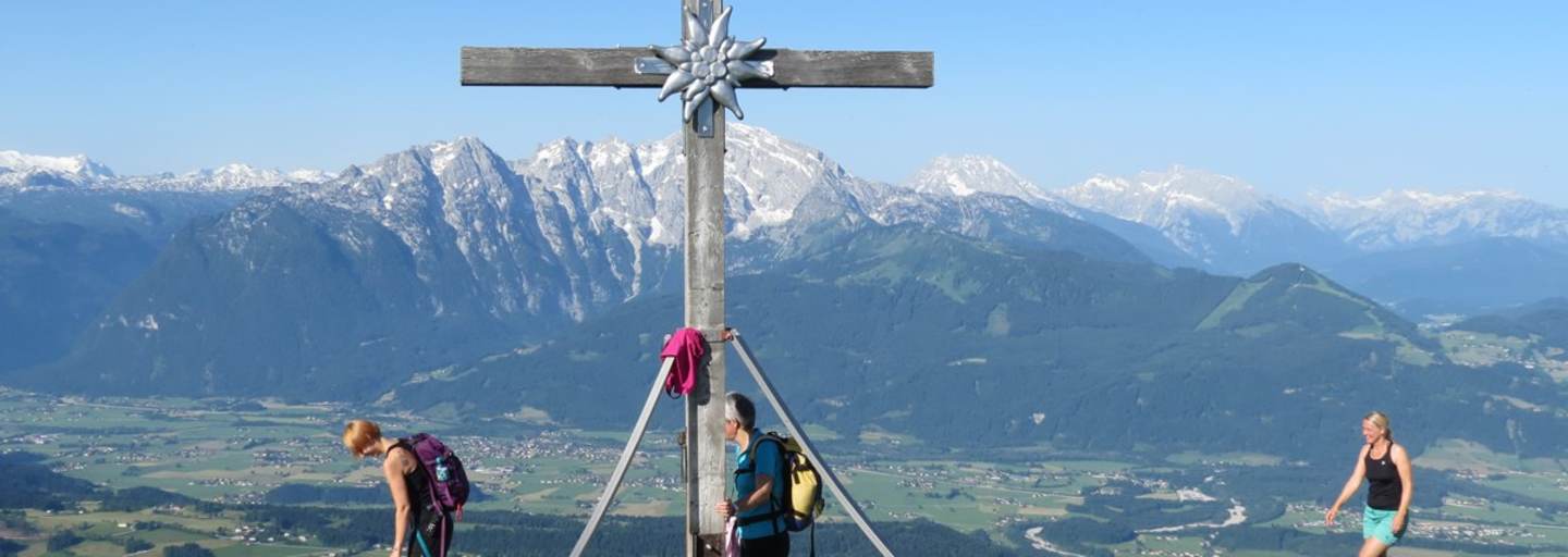 Der Gipfel des Schlenken (1.648 m) im Salzkammergut