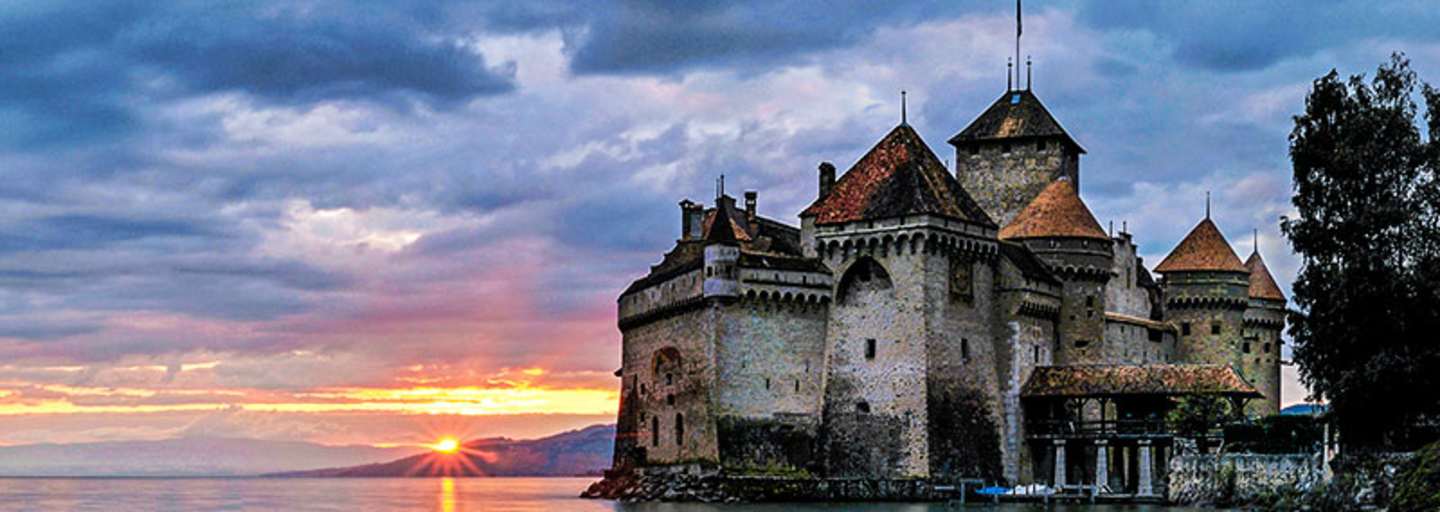 Schloss Chillon am Genfersee bei Montreux im Kanton Waadt