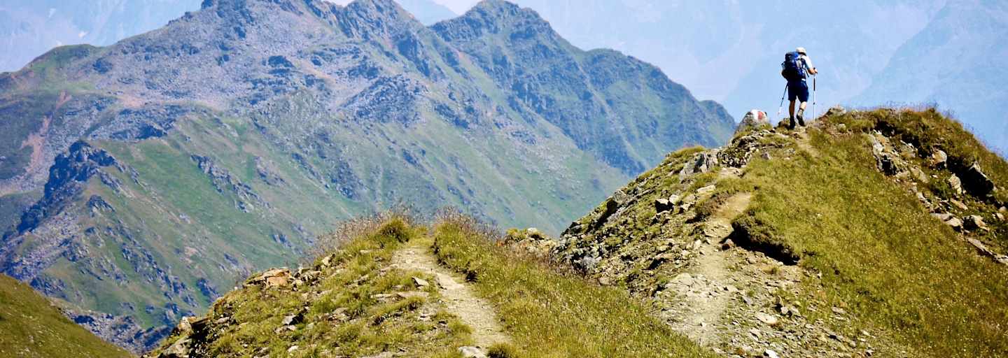 Wanderer am Kamm Richtung Großglockner