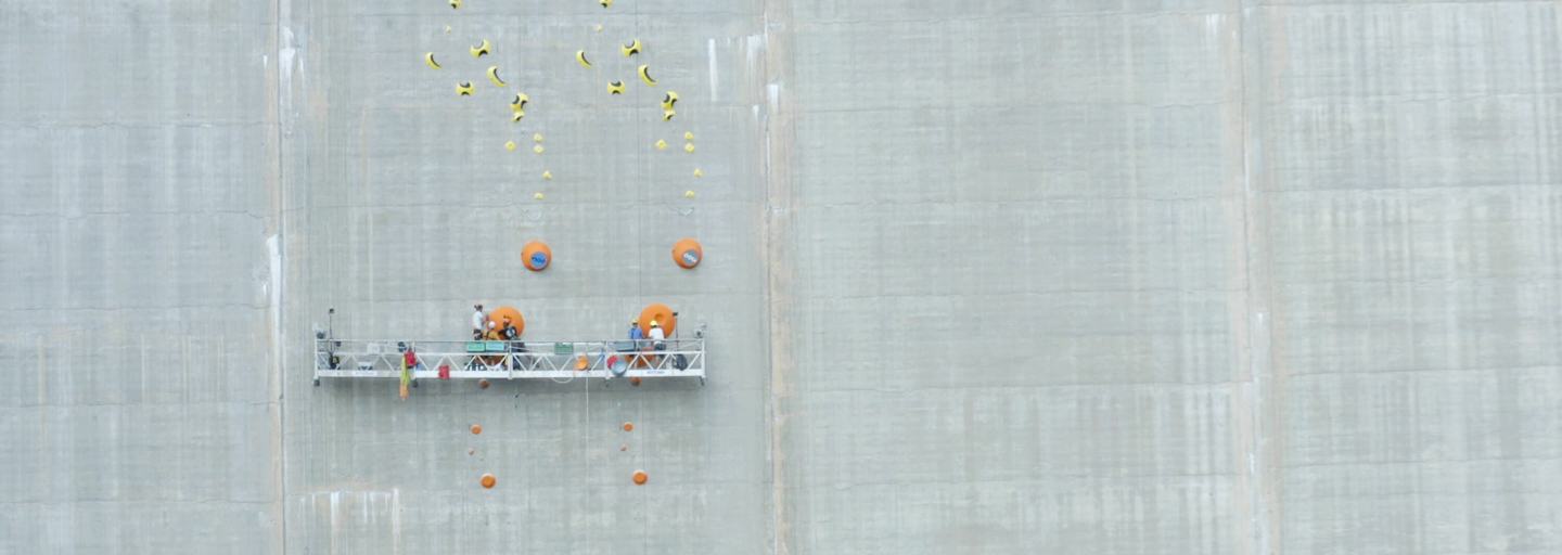 Die zwei identischen Routen beim Red Bull Dual Ascent