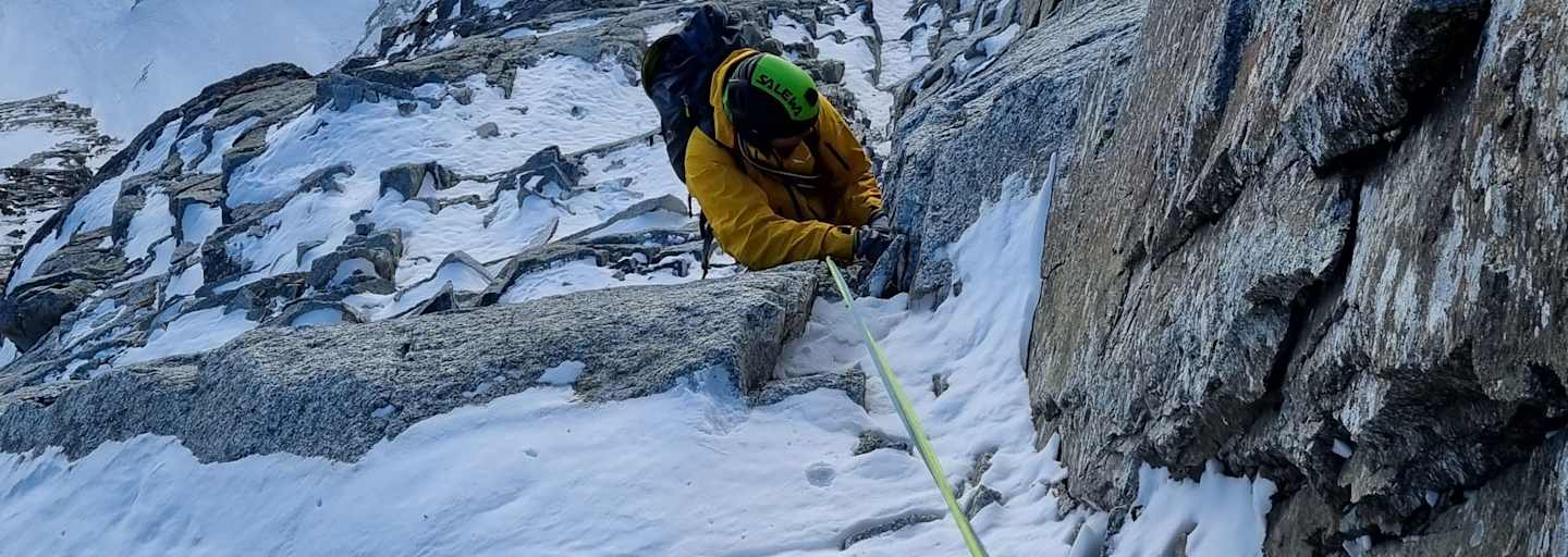 Martin Sieberer in der Schrammacher Nordwand