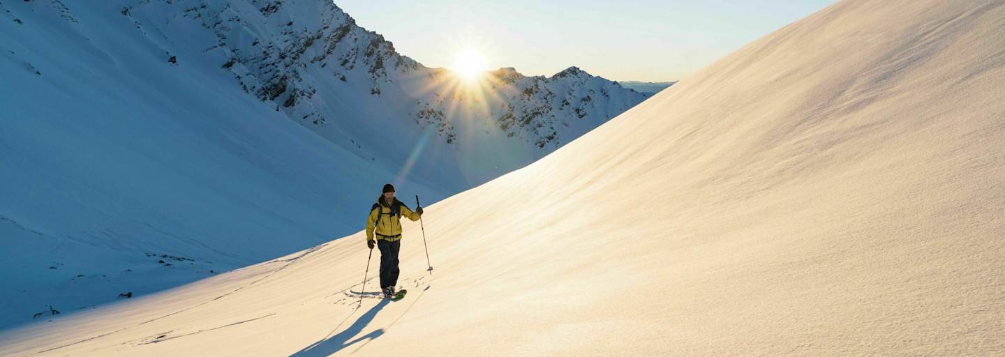 Skitourengeher in Lenzerheide, Schweiz