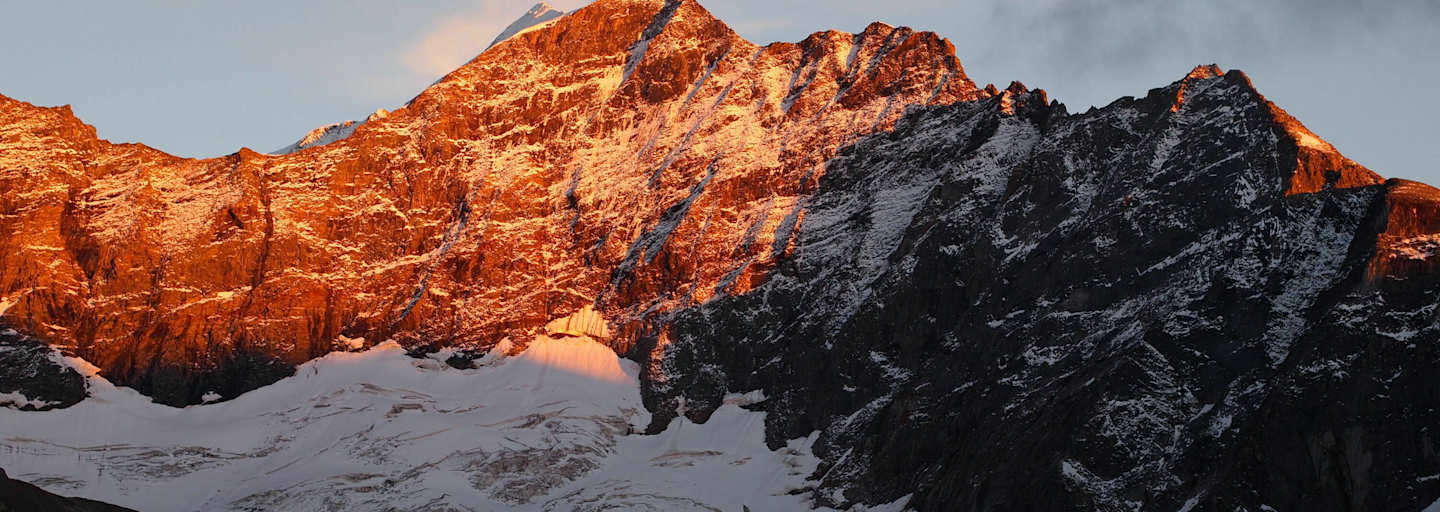 Alpenglühen im Stubachtal: Sonnenuntergang in der Weißsee Gletscherwelt im Salzburger Land