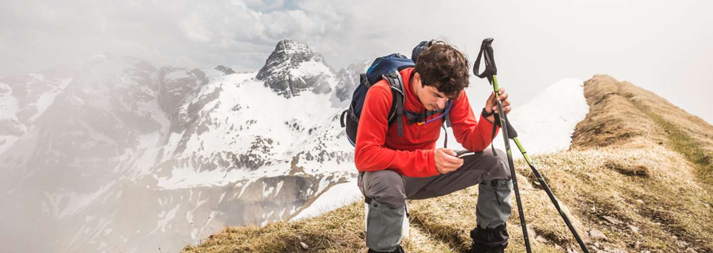 Handy am Berg, Bergsteigen