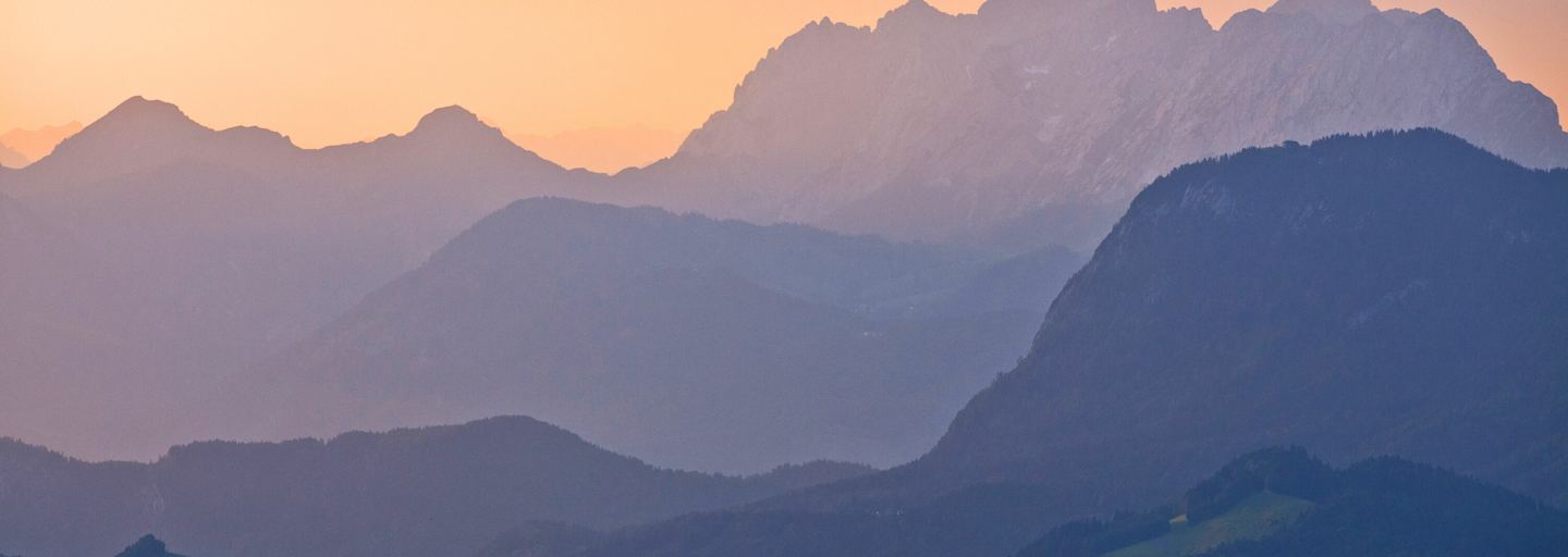Der Wilde Kaiser in Tirol im Morgenlicht