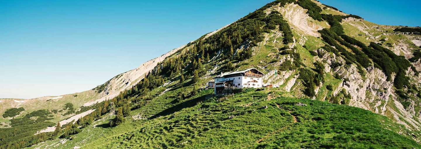 Der Weg auf die Tölzer Hütte.