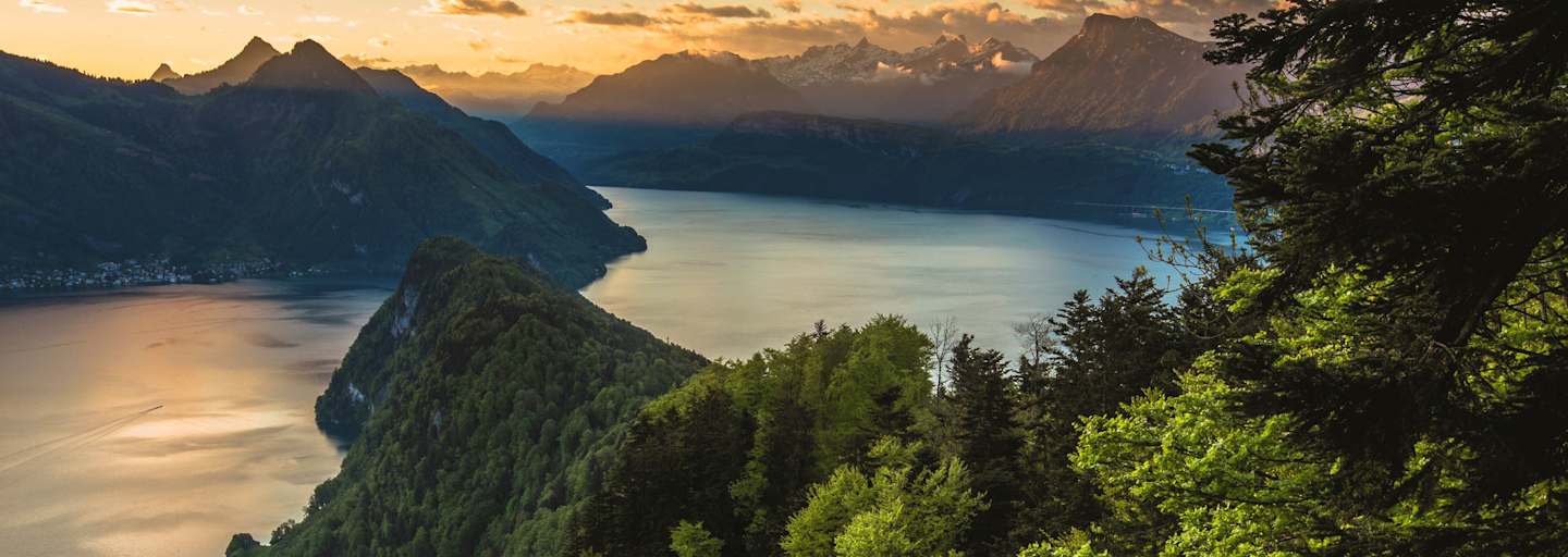 Waldstätter Weg: Von Brunnen nach Vitznau – hier mit Blick auf den Vierwaldstättersee