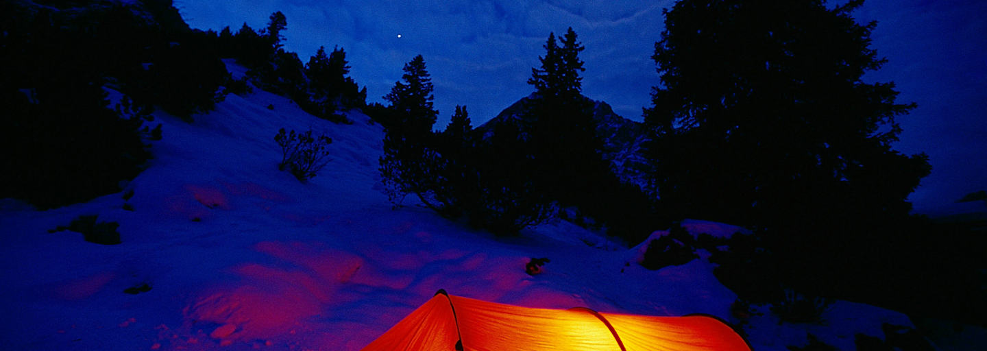 Winter: Zelten im Karwendel-Gebirge