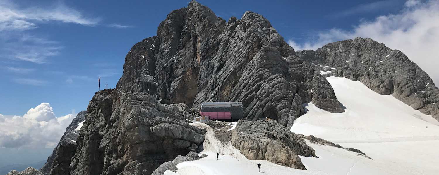 Baustelle Seethalerhütte auf 2.740 m, Anfang Juli 2018 