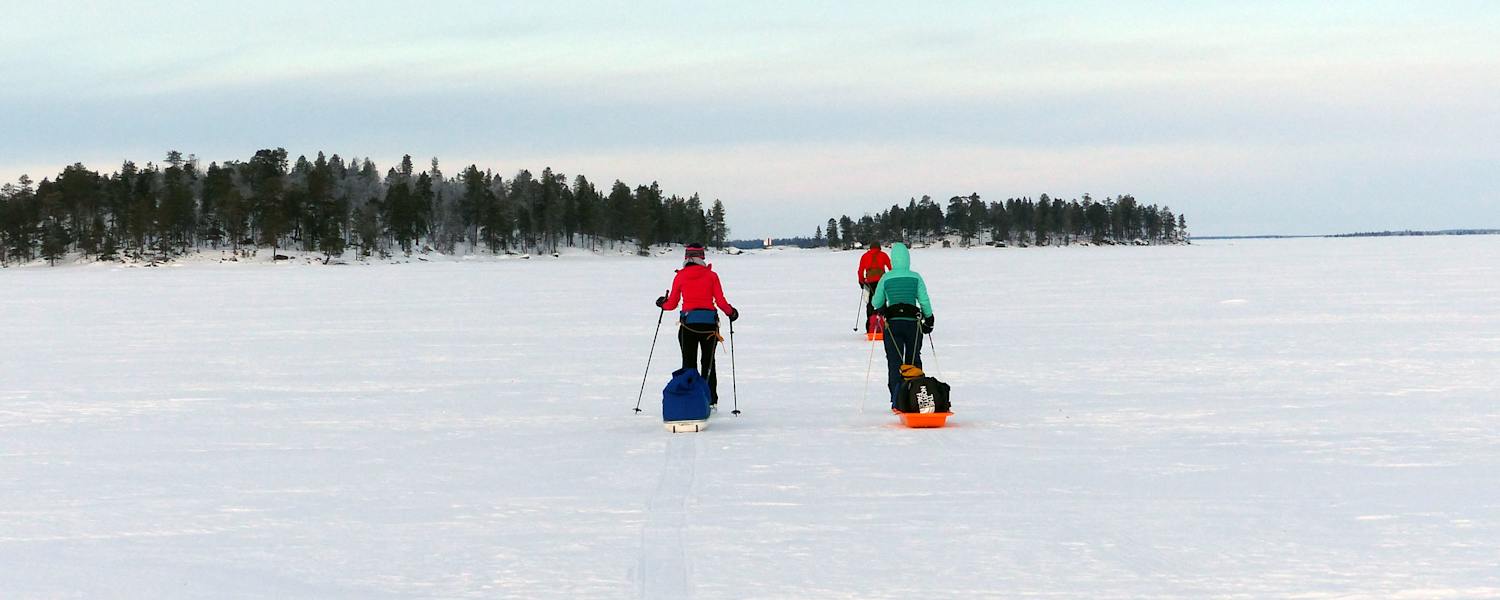 Skiwandern Inarisee Lappland