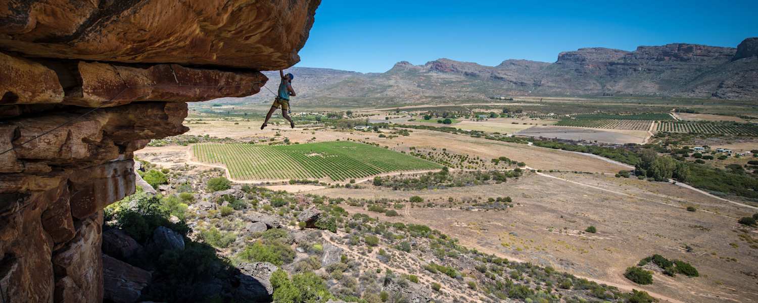 Tradklettern in den Rocklands, Südafrika