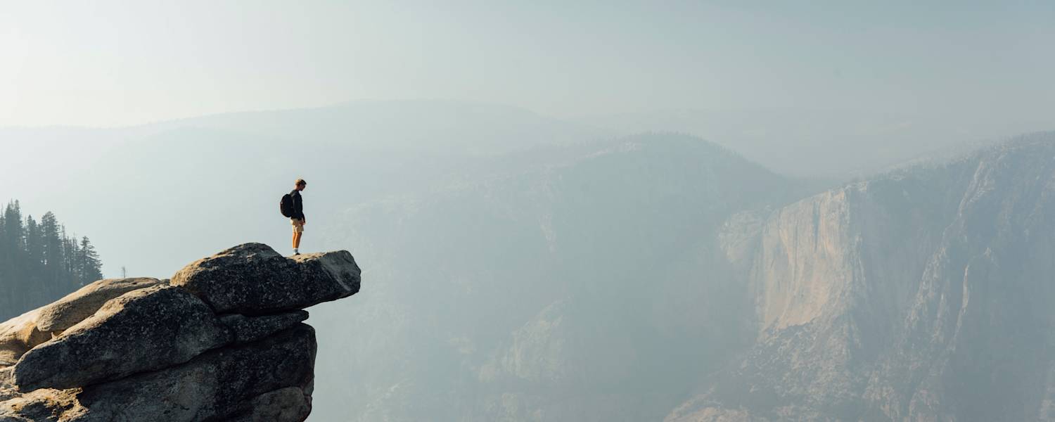 Wandern eröffnet neue Perspektiven, doch es will gut vorbereitet sein. Glacier Point, Yosemite Valley