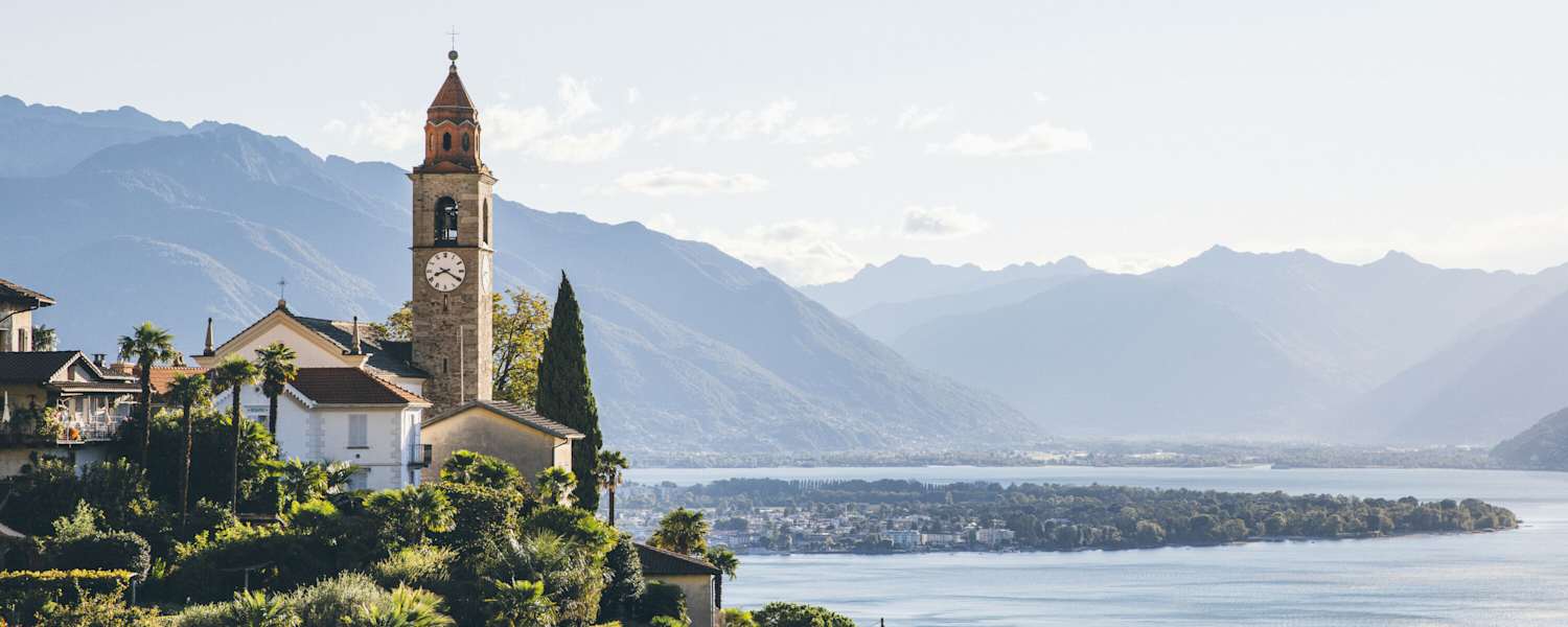 Der Ort Ascona am Lago Maggiore im Schweizer Tessin.