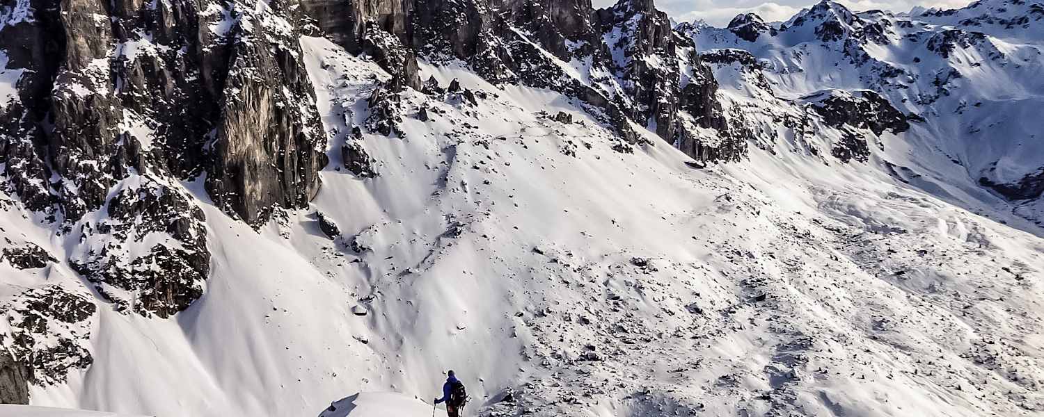 Abfahrtspanorama im Rätikon
