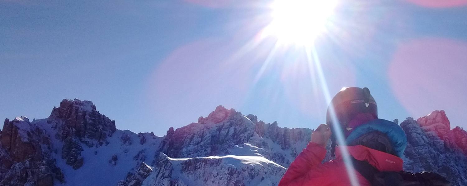 Gute Schneebedingungen in der Axamer Lizum in Tirol