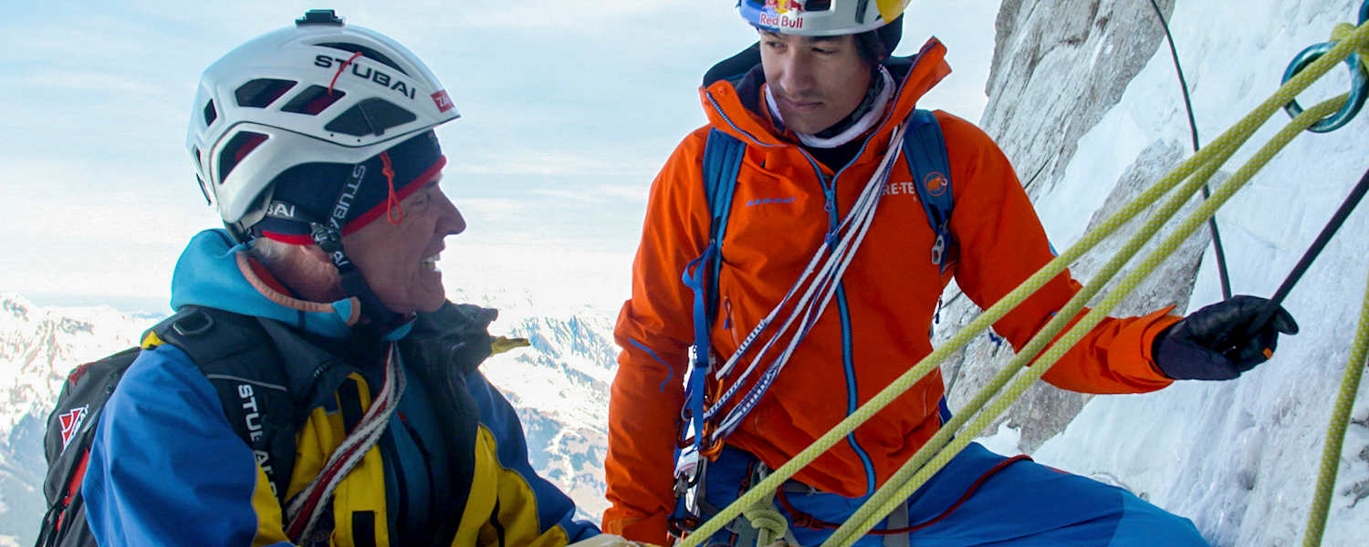 Peter Habeler und David Lama an der Eiger-Nordwand