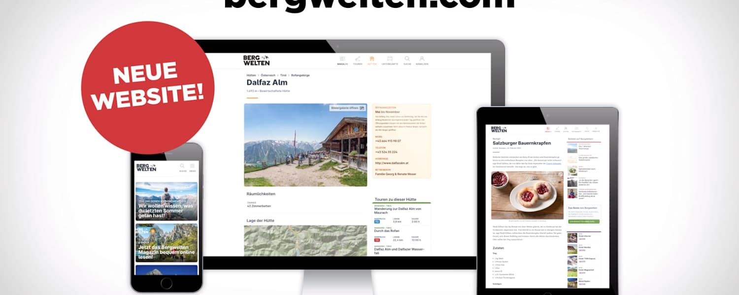 Bergwelten.com - jetzt für alle Geräte optimiert