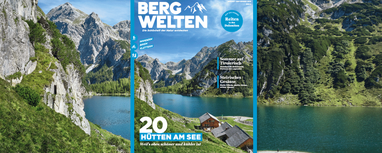 Das aktuelle Bergwelten Magazin (August/September 2019)