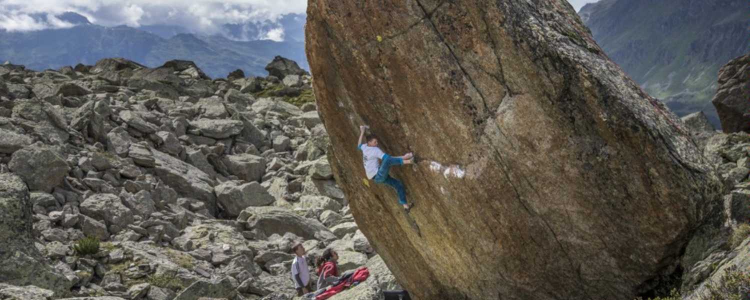 Bouldern im Silvapark im Paznaun