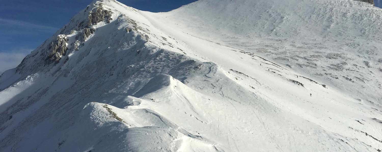 Die Südwestflanke des 2.197 m hohen Scheiblingstein in den Haller Mauern, Oberösterreich 