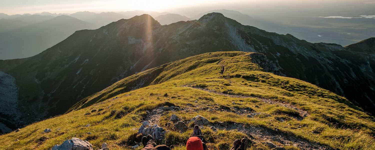 Blick vom Krottenkopf (2.086 m) im Wettersteingebirge