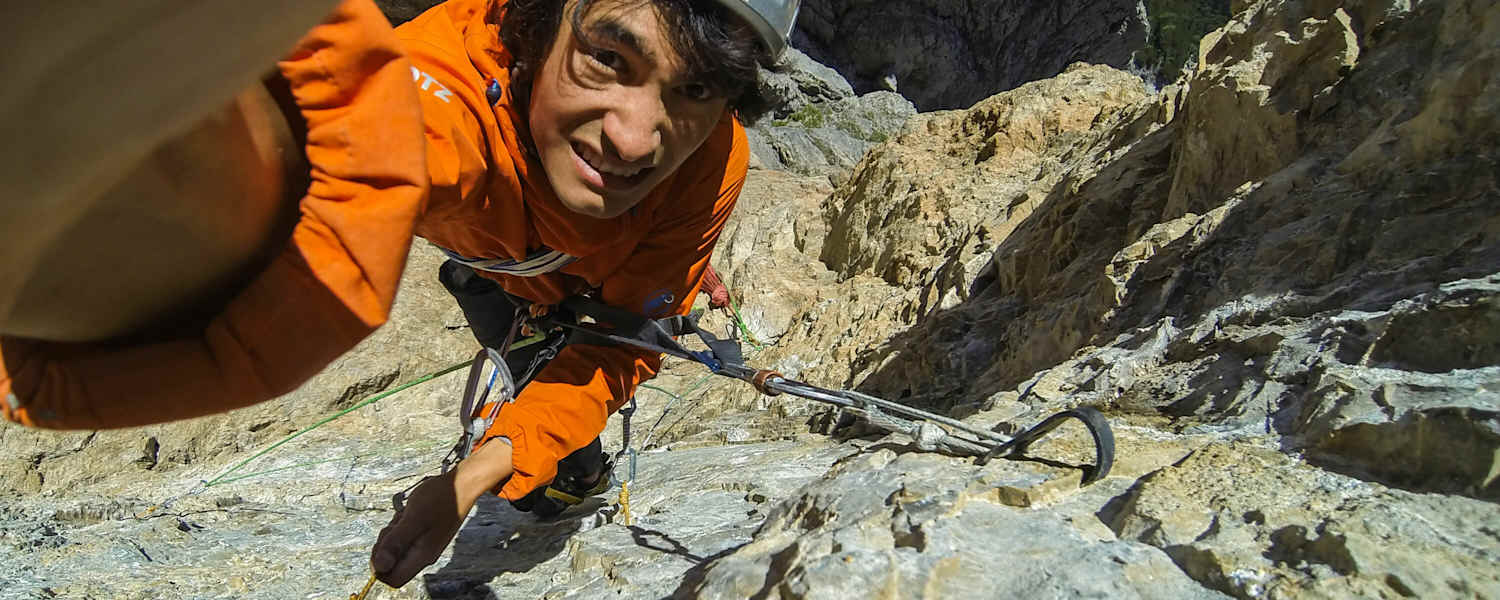 David Lama in der Laserzwand