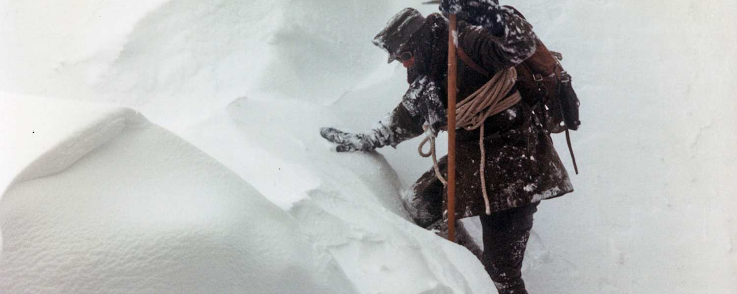 Beim Aufstieg auf den Schweizer Berg Säntis
