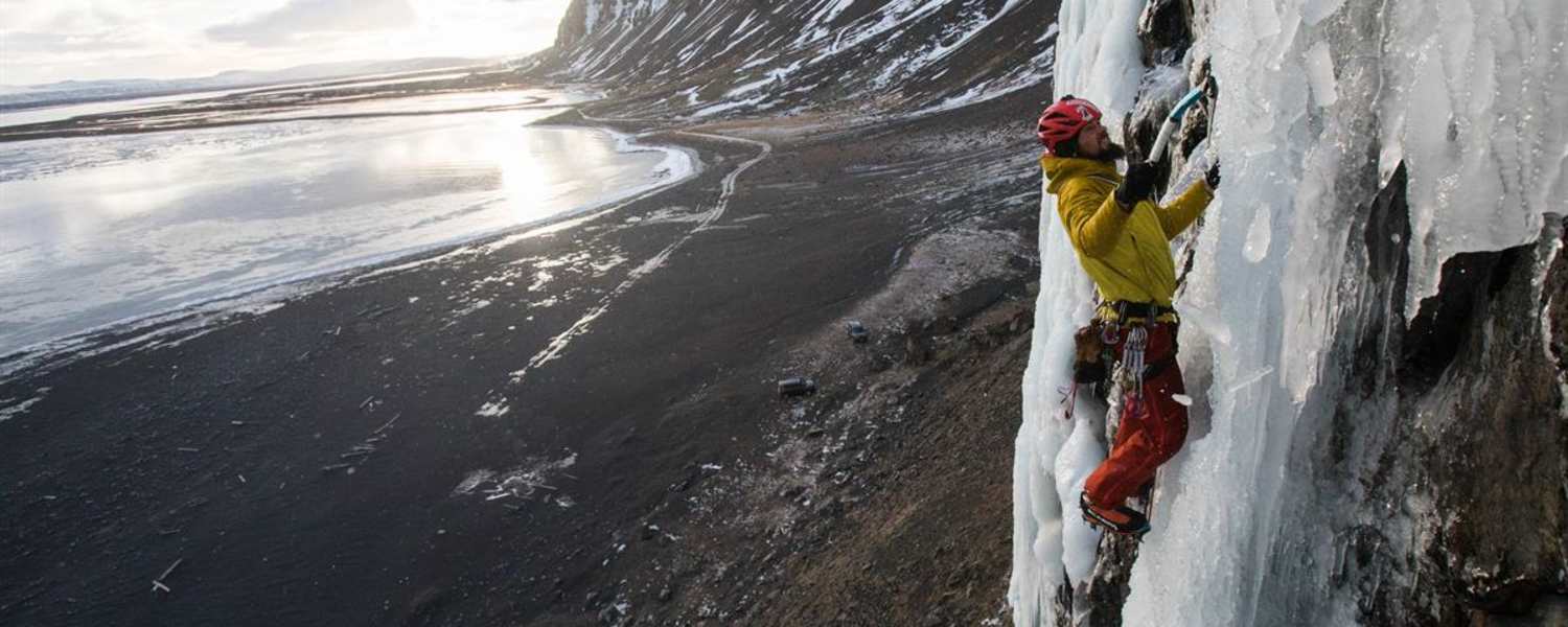 Eisklettern in Island