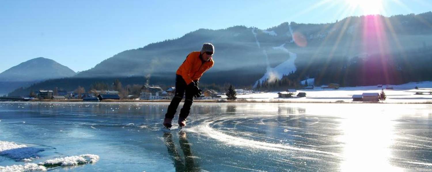 Eissport am Weissensee in Kärnten